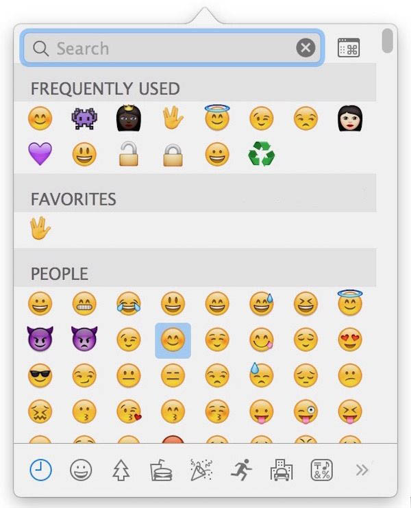 OS X Emoji panel